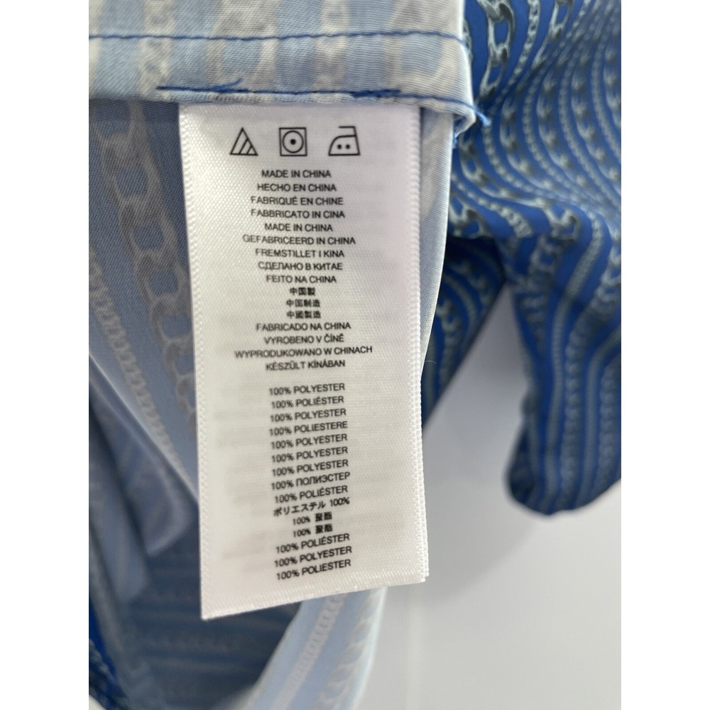 Michael Kors Blouse Blue Chains SZ M AK95 - Picture 4 of 4